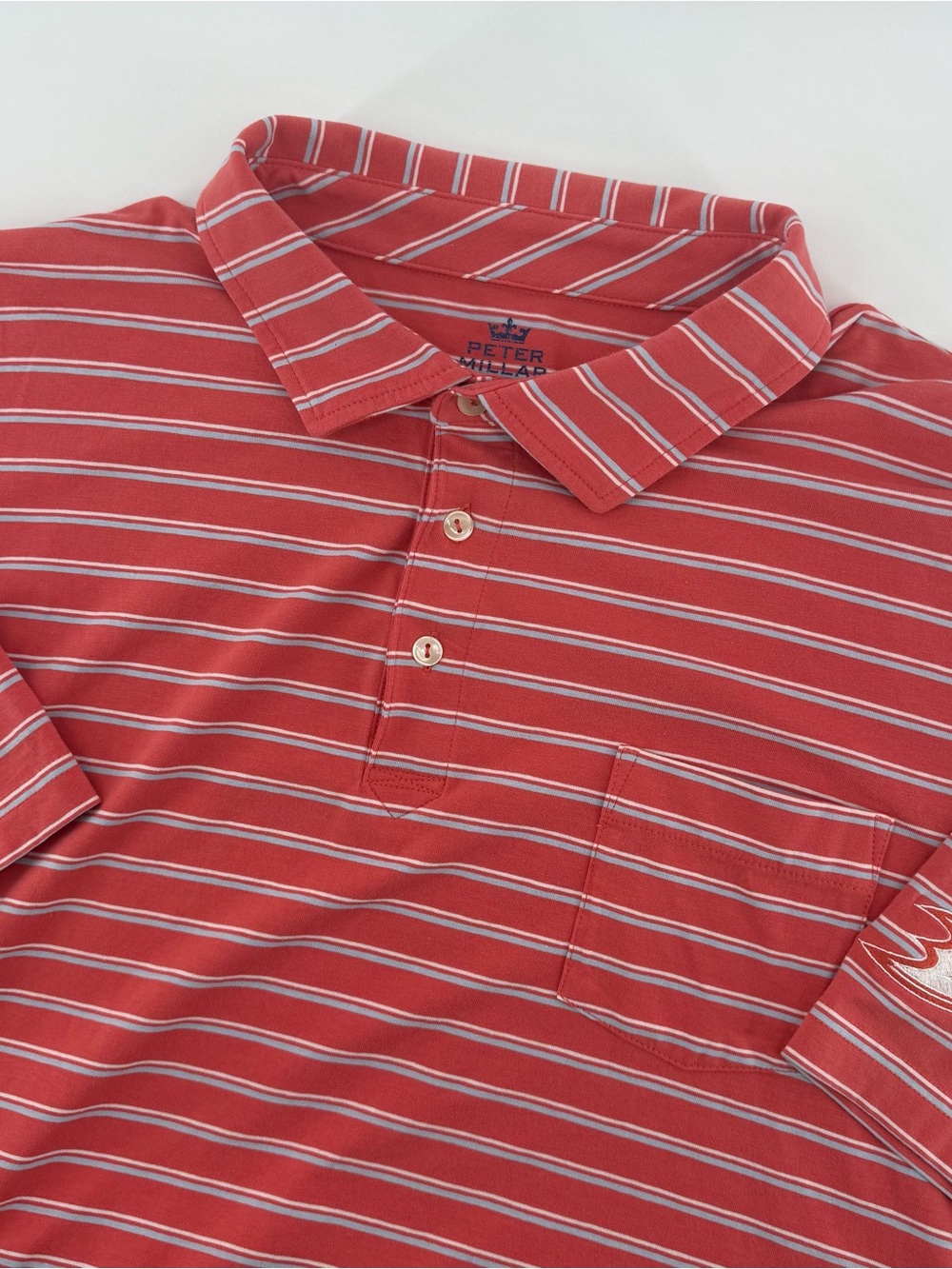 Peter Millar X Anaheim Ducks Mens XXL Performance Golf Polo Shirt NHL